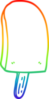 arco Iris gradiente linha desenhando do uma desenho animado gelo pirulito png