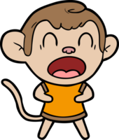 shouting cartoon monkey png