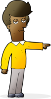 cartoon pointing man png