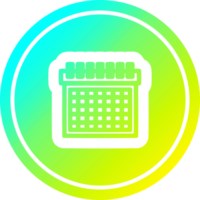 monthly calendar circular icon with cool gradient finish png