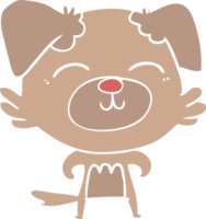 chien de dessin animé de style plat couleur png