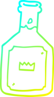 du froid pente ligne dessin de une dessin animé alcoolique boisson png