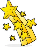 hand drawn cartoon shooting star png