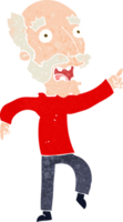 cartone animato spaventato vecchio uomo png