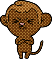 macaco irritado dos desenhos animados png