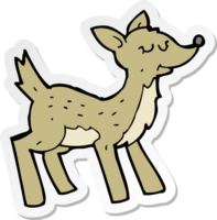 sticker of a cute cartoon deer png