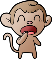 yawning cartoon monkey png