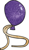 palloncino di doodle del fumetto con lo spago png