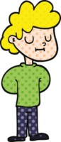 Comic-Stil Cartoon fröhlicher Junge png