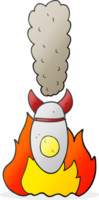 hand drawn cartoon falling bomb png