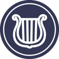 Musical Instrument Harfe kreisförmig Symbol Symbol png