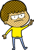 homme agacé de dessin animé png