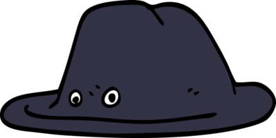 sombrero de garabato de dibujos animados png