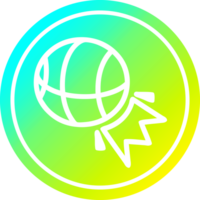 basquetebol Esportes circular ícone com legal gradiente terminar png