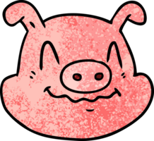 cara de cerdo de dibujos animados png