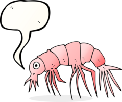 cartoon shrimp with speech bubble png