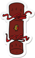 Aufkleber eines Weihnachtscracker-Cartoons png