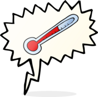 hand drawn speech bubble cartoon temperature gauge png