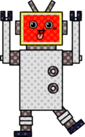 comic book style cartoon of a robot png