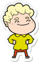 sticker of a cartoon friendly man png