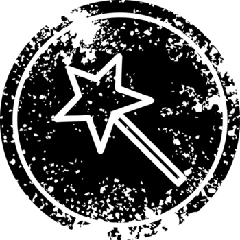 Magia varinha angustiado ícone símbolo png