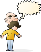 cartoon angry old man with speech bubble png