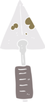 flat color illustration of a cartoon trowel png