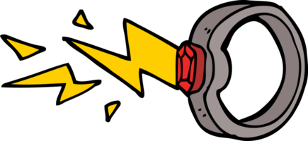 cartoon doodle zapping ring png