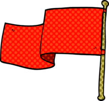 cartoon doodle red flag png