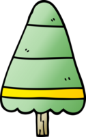 albero di natale di doodle del fumetto png