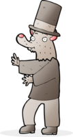Cartoon-Werwolf mit Hut png