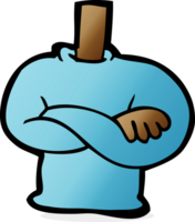 cartoon folded arms body png