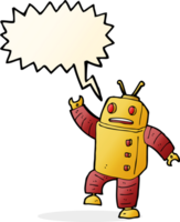 cartoon robot with speech bubble png