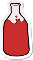 Aufkleber einer Cartoon-Flasche png