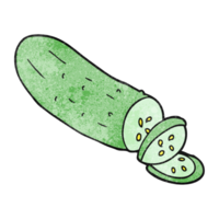 texturizado desenho animado fatiado pepino png