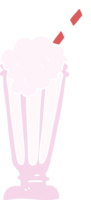 milkshake de desenho de estilo de cor plana png