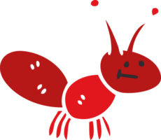 quirky hand drawn cartoon ant png