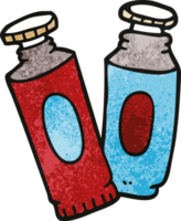 cartoon doodle paint tubes png