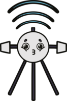 lindo satélite de dibujos animados png