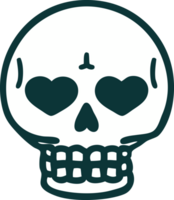 tattoo style icon of a skull png