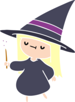 cartoon of a cute kawaii witch girl png