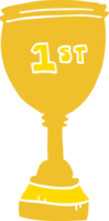 trofeo deportivo de dibujos animados de estilo de color plano png