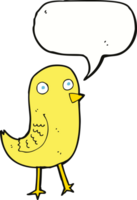 funny cartoon bird with speech bubble png