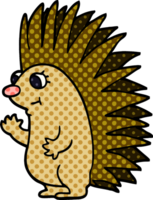 cartoon doodle spiky hedgehog png