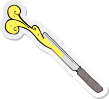 pegatina de un cuchillo de mantequilla de dibujos animados png