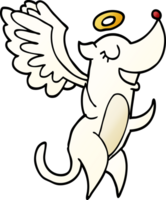 cartoon doodle angel dog png