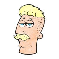 strutturato cartone animato uomo con fricchettone capelli tagliare png