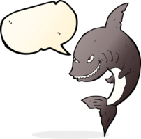 requin drôle de bande dessinée avec bulle de dialogue png