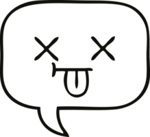 line drawing cartoon speech bubble png