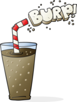 cartoon fizzy drink in glass png